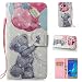 Produktbild Samsung Galaxy J7 2016 SM-J710 Hülle Leder Flip Case, QFUN Glitzer 3D Muster Design PU Leder Tasche Schutzhülle Bookstyle Klappbar Brieftasche Lederhülle Magnetverschluss Standfunktion Klapphülle mit Kartenfach Stoßfest Anti-Rutsch Vollschutz 360 Grad Komplettschutz Bumper Cover und Schutzfolie für Samsung Galaxy J7 2016 SM-J710 - Grau Bär