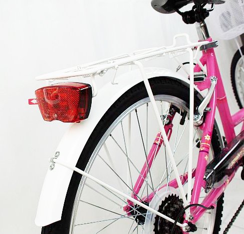 24 Zoll Kinderfahrrad Cityfahrrad Mädchenfahrrad Kinder City Fahrrad Citybike Starlet Pinkweiss 6 Gang SHIMANO mit Korb - 8