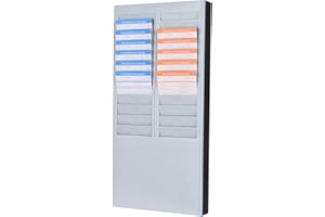 Bisofice Support de montage mural pour porte-cartes DOYO 24 emplacements pour enregistreur de presence Punch Time Office