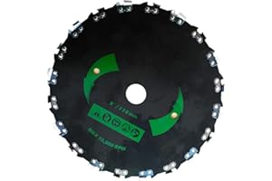 Nikou Tête de débroussailleuse, Lame Débroussailleuse 20 dents 9" Vitesse maximale 10 000 tr/min Accessoire de tondeuse à gazon
