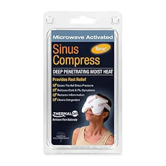 Thermalon Microwave Activated Moist Heat-Cold Sinus Mask for Sinus Pressure, Headaches, TMJ, 5.5