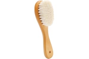 GENERIC Baby Hair Brush, Newborn Hair Brush with Soft Bristle, Natural Goat Hair for Newborns & Toddlers, Newborn Baby Essentials