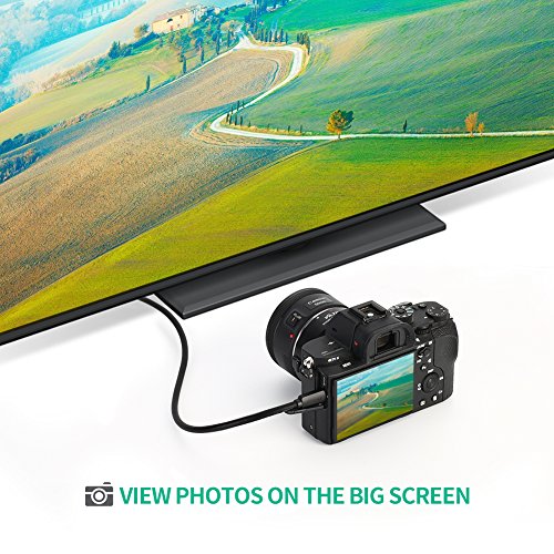 Micro HDMI auf HDMI Kabel UGREEN 1m Micro HDMI Adapterkabel 1080P 3D 4k typ d auf typ a hdmi verlängerungskabel mit Ethernet vergoldete Kontakte unterstützt für die HQ Micro hdmi Kabel 1.4 a Schwarz - 3