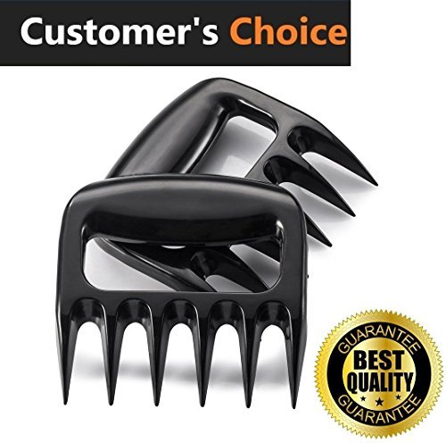 OTTOCASA 1 par de Carne,Garra,Tenedores de Carne,oso Huellas para Barbacoa,BBQ,Pulled Pork,Carne Handler Forks,Cuchillos,Negro