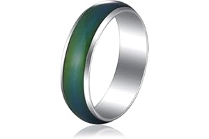 N-K PULABO Anello d'umore Emozione Sensazione Sensibile al Calore Cambia Colore Endless Band Anello Originale Taglia 8.5 Squisita Lavorazione Delicato