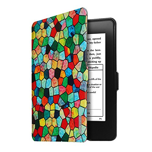 Fintie Kindle Paperwhite Hülle – Die dünnste und leichteste Smartshell Case Schutzhülle Tasche mit auto Sleep / Wake für den neuen Kindle Paperwhite 2016 (mit 300 ppi-Display, 6 Zoll, und integrierter Beleuchtung) und alle Modelle von 2012, 2013, 2014, 2015, Mosaic - 7