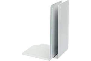 ALCO-Albert 4303-10 Fermalibri in metallo, 1 coppia, 130 x 240 x 140 mm, bianco