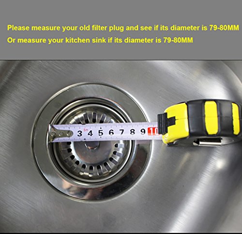 2x Siebkörbchen für Handbetätigung mit Durchmesser 79-80 mm, Doppelte Edelstahl - 6