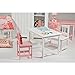 robust Table, Children's table LA MER, Solid wood, white, 78x55cm