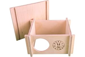 Getzoo Dsungi | Wysokiej jakości system wtykowy z drewna brzozowego | zdejmowany dach jako drugi poziom | domek jednokomorowy | wymiary: 15 x 12 x 8 cm