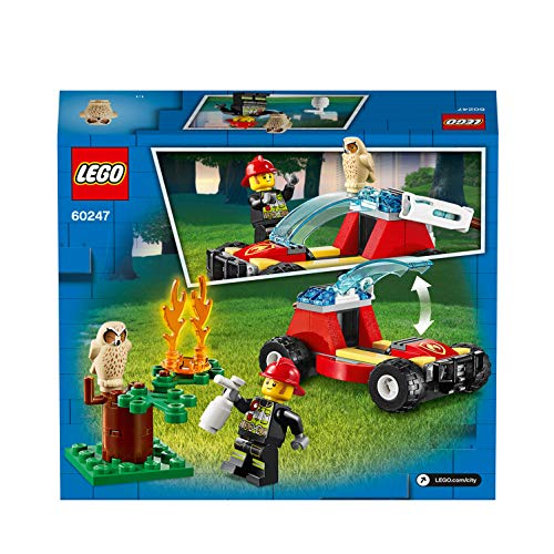 LEGO-City-Fire-Incendio-nella-Foresta-con-Minifigure-di-Clemmons-una-Civetta-Assonnata-e-Accessori-per-Riprodurre-le-Avventure-della-Serie-TV-Set-di-Costruzioni-per-Bambini-5-Anni-60247