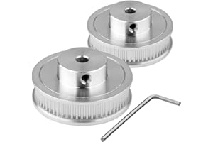 Euroharry GT2 Lot de 2 poulies de distribution GT2 60 dents Alésage 5 mm Poulie synchrone GT2 pour imprimante 3D Courroie dentée Largeur 6 mm