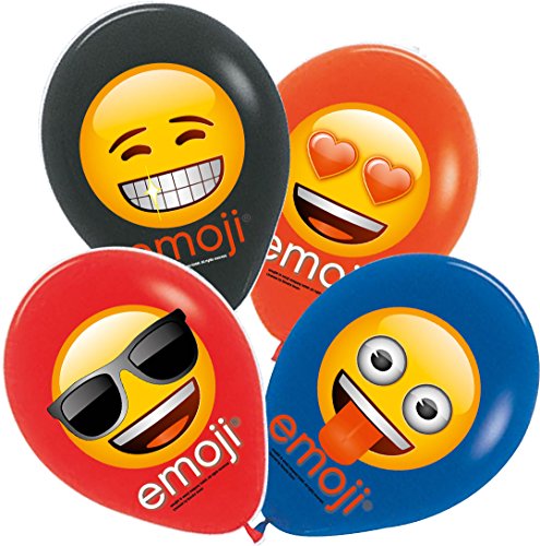 4 Luftballons * EMOJI * für Party und Kindergeburtstag // Geburtstag Party Deko Mottoparty Balloons Smiley by TIB Heyne