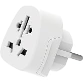 Ewent Travel Adapter, World to Europe Plug Adapter, UK / USA/AUS/CHN/Japan/Switzerland/World to Schuko Socket EU/Spain/Portug