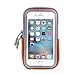 Price comparison product image CherryKelly Universal Sweatproof Sports Running Armband - For iPhone 6 / 6s / 6p / 7 / 8 or Any Screen Less Than 5.5 Inch Phone - Double Zipper Bag - Suitable For Gym, Running, Biking, Hiking, Jogging, Horseback Riding, Downhill & Nordic Skiing, etc - Orange