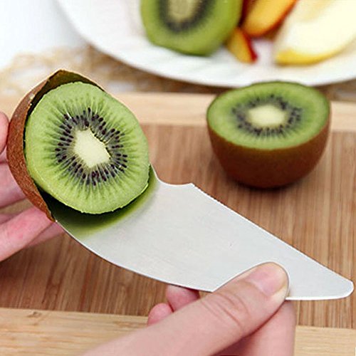CrazySell Kiwi Peeler-Edelstahl-Frucht Pitted Peeler Kitchen Gadget (Kiwi Melonenschneider)