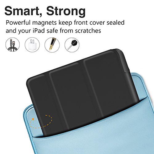 ELTD Huawei MediaPad T3 10 Hülle Case – Ultra Schlank Smart Cover Tasche Schutzhülle Case Für Huawei MediaPad T3 10 mit Standfunktion, Schwarz - 4