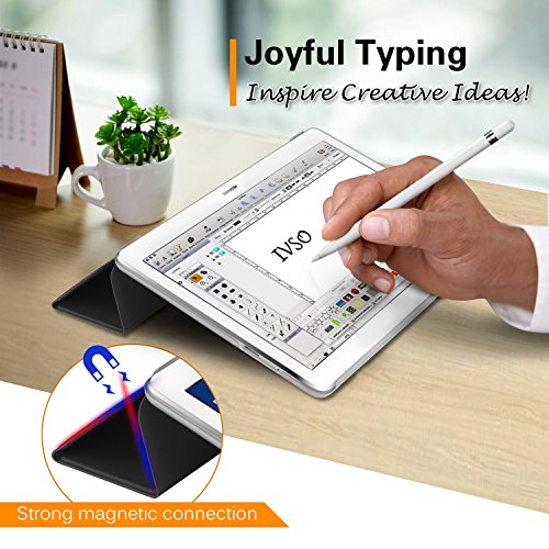 IVSO hochwertiges PU Leder Etui hülle Tasche Case – mit Standfunktion, super 360° Anti-Wrestling, ist für Huawei MediaPad T3 8.0 Tablet-PC perfekt geeignet (Schwarz) - 6