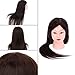 Anself Professional 27" Dummy Head Hairdressing Training Head Model Clamp Dark Brown Hair