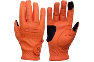eGlove eQUEST GripPro - Leather Horse Riding Gloves - Hardwearing, Breathable and Grippy Real Leather - Synthetic Lycra comfort fit inserts - Touchscreen Gloves