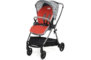 Foppapedretti Materassino Universale per Passeggino in Tencel Lyocell, Double Face con lato Estivo e Invernale, Rosso