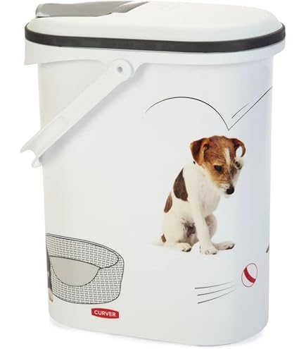 Rotho Cody Cat 25L-voedselcontainer met een openingsdispenser