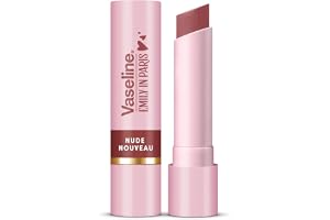 Vaseline x Emily in Paris, Limited Edition Nude Nouveau, Nude Tinted Lip Balm Stick, Up to 24-Hr Moisturization, 3g