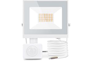 Aigostar Faretto LED con Sensore di Movimento PIR,20W 1800LM Faro LED Esterno,Bianco Naturale 4000k,IP65 Impermeabile Faretti LED per Giardino, Cortile,Patio,Garage...