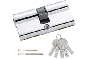 HENGSONG Serrure à cylindre 30/30, cylindre de serrure 30/30, cylindre profilé pour porte d'entrée, serrure de sécurité, serrure de porte de jardin, serrure de porte d'entrée, env. 6 cm x 1,68 x m x 3,28 cm,