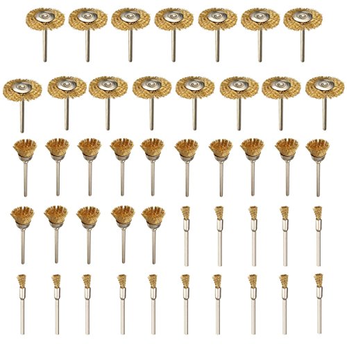 MOHOO 45 PC Drahtbürste Bohrmaschine Stahldraht Rundbürsten Dremel Zubehör für Präzisionswerkzeuge (neues Material) - 6