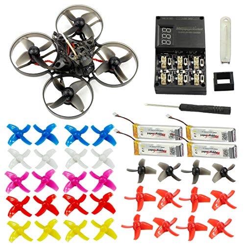 FEICHAO Happymodel Mobula7 Crazybee F3 Pro OSD 75mm Quadricoptère de Course Who FPV w / 700TVL caméra BNF Drone avec hélice supplémentaire de 10 Paires (Frsky Non-EU, Standard Version)