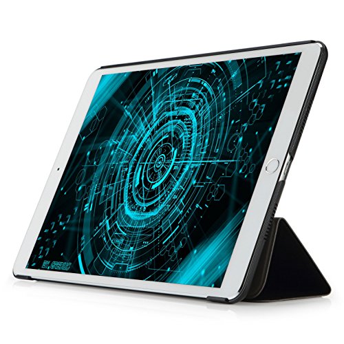 iHarbort® iPad Pro 10.5 2017 Hülle – Premium PU Leder Tasche Hülle Etui Schutzhülle Ständer Smart Cover für iPad Pro 10.5 2017, mit Schlaf / Wach-up-Funktion, Schwarz - 2