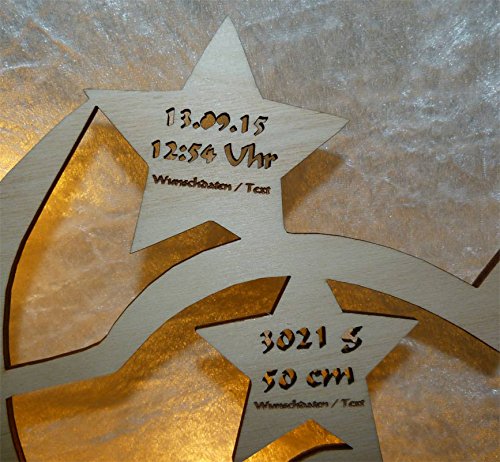 Taufgeschenke von Schlummerlicht24 Nachtlicht „Mondtraum Teddy Lampe“ mit Name nach Wunsch, LED-Lampe für das Kinderzimmer oder das Babyzimmer, ideal als Taufgeschenk oder als Geschenk zur Geburt, handgemacht - 4