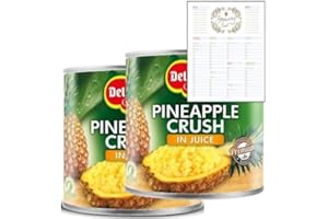 THINK OUTSIDE THE GIFT Tinned fruit Bundle which Contains Del Monte Crushed Pineapple In Juice 435g - Pack of 2 with Grocery List Card