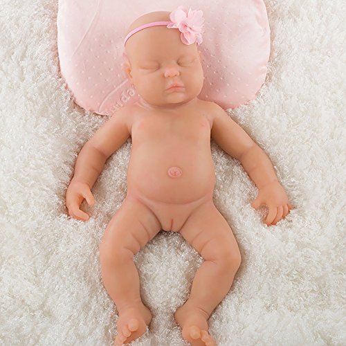 IVITA 18.5'' 8.1lbs Lifelike Reborn Sleeping Baby Girl Doll Silicone Dolls Girl's Gift