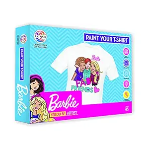 Ratnas Barbie Design Paint Your T-Shirt For Girls. Free Size Tshirt For Girls(5-10) Years