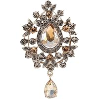 Spilla a forma di cammeo vittoriana in strass per donne e ragazze, Goccia gotica con nastro di seta,Fiocco a farfalla,Spille a risvolto,Accessori per abito per anni '80 e 90,Gioielli per feste di