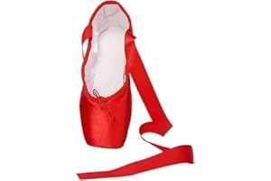 M&Catree Chaussure de Ballet de Pointe Chaussure de Danse Professionnelles avec Satin Rubans pour Filles Femmes