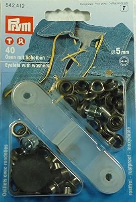 Prym Oeillets avec rondelles antique fer 5 mm