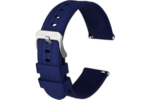 Anbeer Cinturini per Orologi in Silicone 18mm 20mm 22mm 21mm 19mm, Cinturini di Ricambio a Sgancio Rapido per Uomo Donna, Extra Lungo