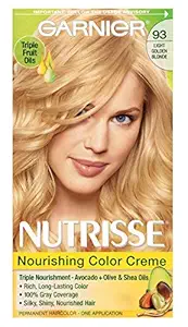 Garnier Nutrisse Nourishing Hair Color Creme, 93 Light Golden Blonde (Honey Butter) (Packaging May Vary)