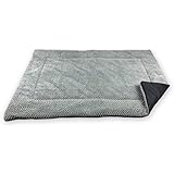 [Neu] Hundedecke – Flauschig, Weich & Waschbar (104 x 68 cm, grau)– erhöhte Rutschfestigkeit durch Gumminoppen– Für große u. kleine Hunde o. Katzen– Hundematten/ Hundekissen by FLUFFINO