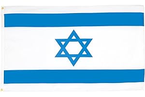AZ FLAG - Israel Flag - 2x3 Ft - 100D Polyester Israeli - Jewish Banner with Two Metal Grommets - Fade Resistant - Vivid Colors - 2' x 3' Feet - 90x60 Cm