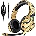 Produktbild Dxnbikt Gaming Kopfhörer mit Mikrofon PS4, Xbox One Headset für Mac, PC 3,5 mm Rauschunterdrückung Over-Ear Kopfhörer (Gelb Camo)