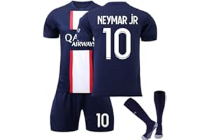 WXHN 22-23 Nuovo Páris Kids Soccer Jersey Shirt da Calcio, Messi Mbappe PSG Camicia per Adulti E Bambini, Maglietta da Calcio, All'aperto Ragazzo Neymar-S