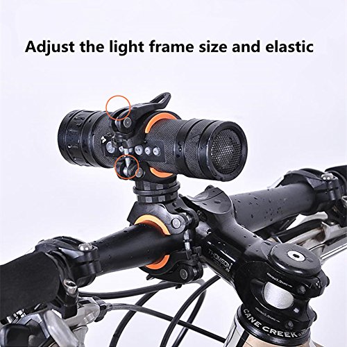 zhixie Universal 360 drehbar Fahrrad Lenker Mount LED Taschenlampe Taschenlampe Halterung Klemme Clip Grip Halterung - 6