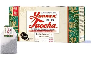 ‎TUOCHA Yunnan Tuocha - Natürlicher Tuocha Tee - 25 Teebeutel (1er Pack x 25) - 50g - Tee aus China mit Garantierter Herkunft(Version 1978-2015)