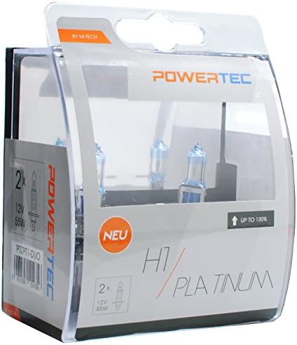 M-Tech ptzpt1-duo PowerTech Platinum + 130% H1 Bulb 12 V 55 W