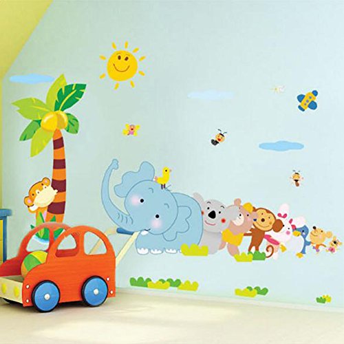 Forest Animals Wall Stickers Decals for Kids Baby Bedroom Nursery Room