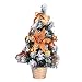 Produktbild Junjie Künstliche Tischplatte Mini Weihnachtsbaumschmuck Festival Weihnachtsschmuck Miniatur Baum 20cm Gold, Rot, Blau, Silber (One Size, Orange)
